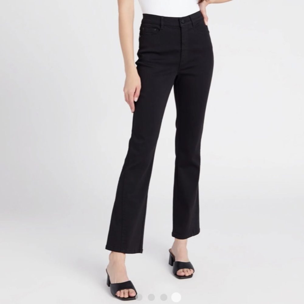 NWT Tribal Brooke High Rise Micro Flare Jeans Black 12
